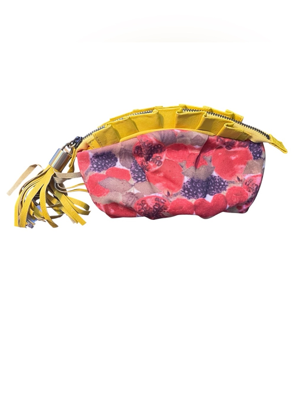 VINTAGE Miss Albright
Anthropologie Ruffled Floral Clutch
Makeup Bag Pouch